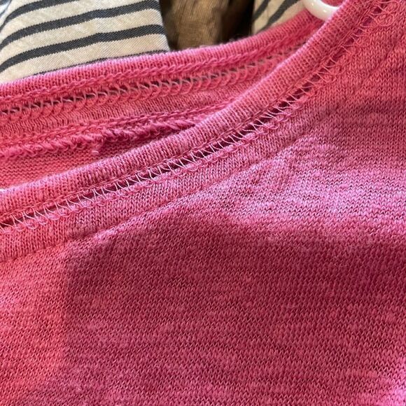 J.Jill Pink Love Linen Short Sleeve Top - Picture 5 of 5